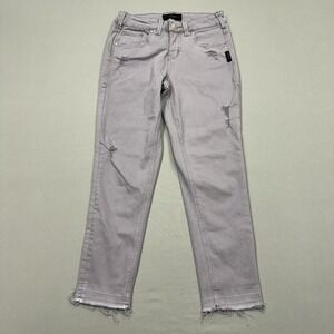 Silver Jeans Womens 26/25 Purple Avery Skinny Crop Denim Stretch City Preppy